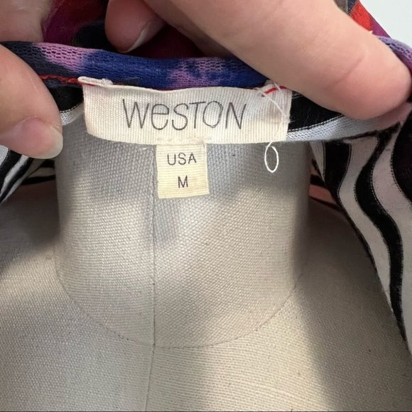 Anthropologie Weston Wear Floral Striped Long Sleeve Top - Picture 9 of 10